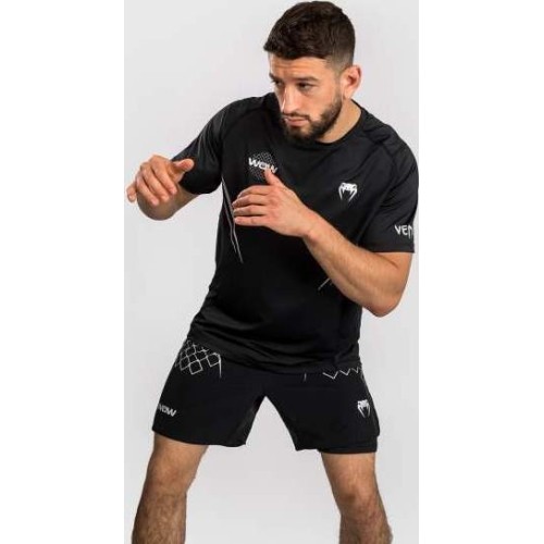 Venum x WOW FC Dry-Tech T-Shirt - Black/Silver Grey