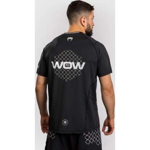 Venum x WOW FC Dry-Tech T-Shirt - Black/Silver Grey