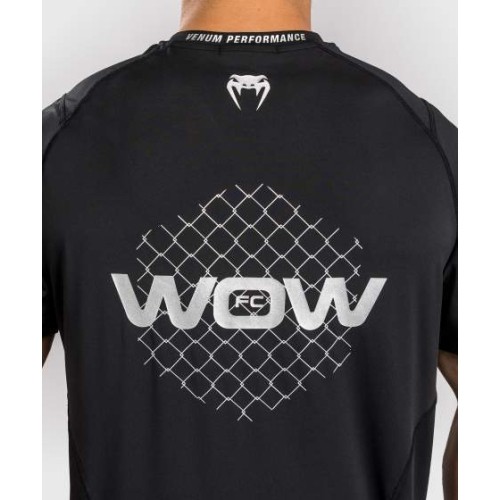 Venum x WOW FC Dry-Tech T-Shirt - Black/Silver Grey