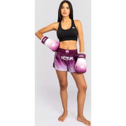 Venum Iris Muay Thai Shorts - Plum/white