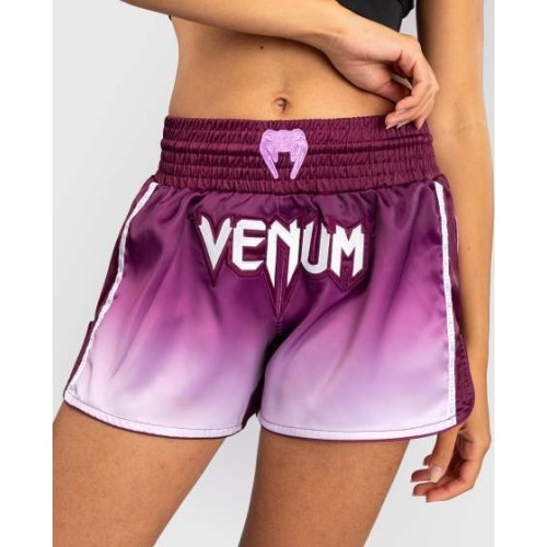 Venum Iris Muay Thai Shorts - Plum/white