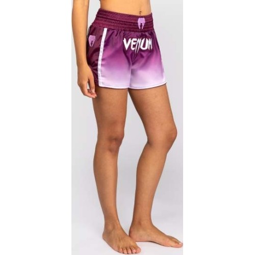 Venum Iris Muay Thai Shorts - Plum/white