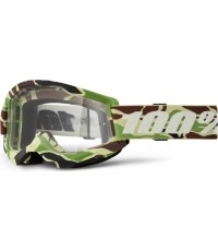 Gogle motocrossowe 100% Strata 2 New - War camo, przezroczyste plexi