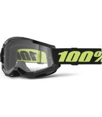 Motocross Goggles 100% Strata 2 New - Solar černé, čiré plexi