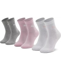 Puma Kojinės Paaugliams Junior Crew White Grey Pink 907958 05