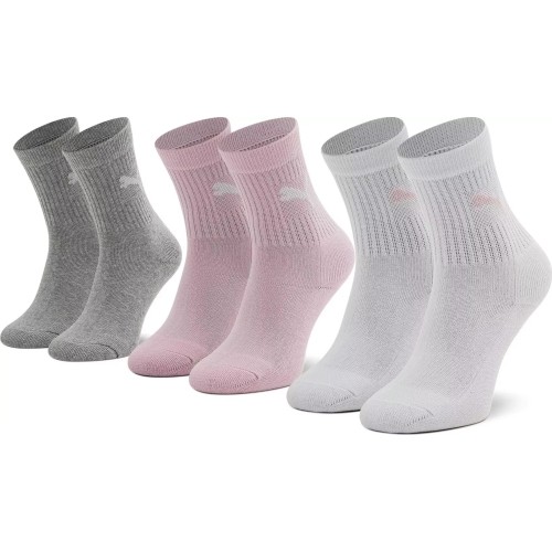 Puma Kojinės Paaugliams Junior Crew White Grey Pink 907958 05