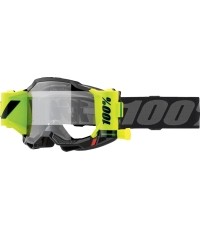 Dziecięce gogle motocrossowe 100% Strata 2 Forecast Junior - Czarny, przezroczysta pleksi