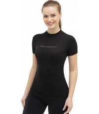 Women’s Short-Sleeved T-Shirt Brubeck 3D Run PRO - Czarny