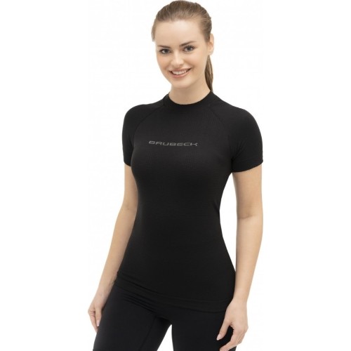 Women’s Short-Sleeved T-Shirt Brubeck 3D Run PRO - Czarny