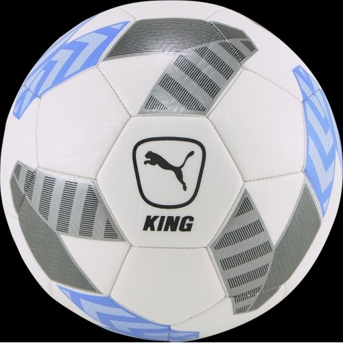 Puma Futbolo Kamuolys King Ball White Black Blue 083997 01
