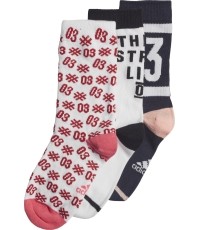 Skarpetki dziecięce Adidas YA GR Scks 3PP White Black Red EI6181