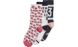 Skarpetki dziecięce Adidas YA GR Scks 3PP White Black Red EI6181
