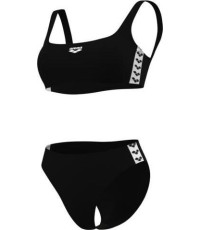 W Icons Bralette jednolity dwuczęściowy strój kąpielowy czarno-biały 36 - 510
