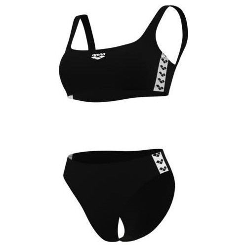 W Icons Bralette jednolity dwuczęściowy strój kąpielowy czarno-biały 36 - 510