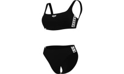 W Icons Bralette jednolity dwuczęściowy strój kąpielowy czarno-biały 36 - 510