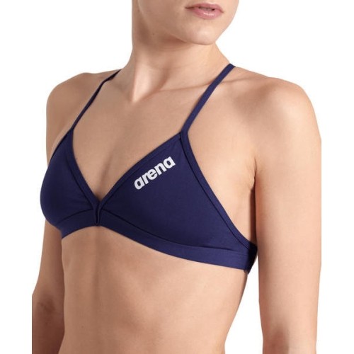 W Team Swim Top Tie Back Solid Navy-Wh 32 - 750