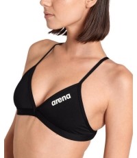 W Team Swim Top Tie Back Solid Black-W 32 - 550