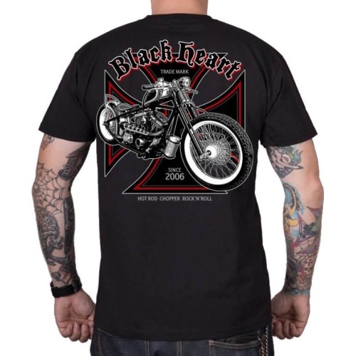T-Shirt BLACK HEART Grinder - Czarny