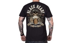 Koszulka BLACK HEART Beer Biker - Czarny