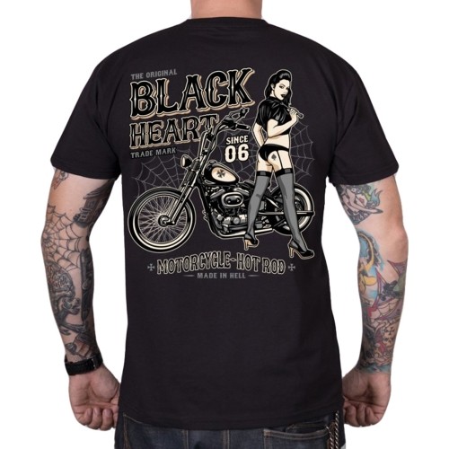 Koszulka BLACK HEART Chopper Pussy - Czarny