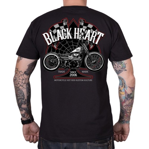 Koszulka BLACK HEART Chopper Race - Czarny