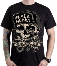 Koszulka BLACK HEART Garage Built - Czarny