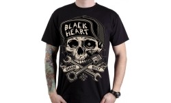 Koszulka BLACK HEART Garage Built - Czarny