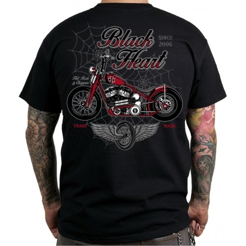 Koszulka BLACK HEART Red Baron Chopper - Czarny