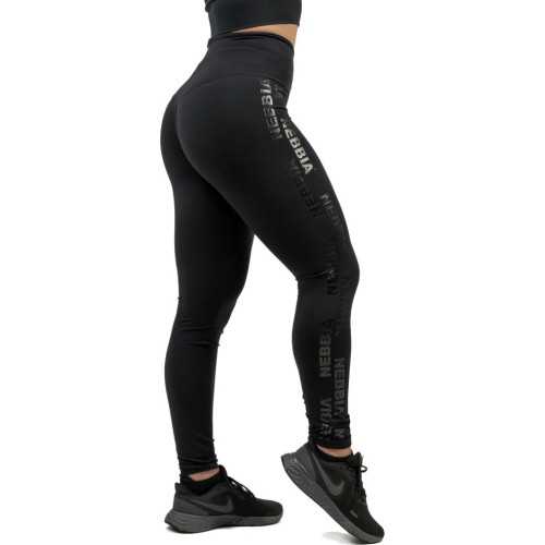 Damskie legginsy z wysokim stanem Nebbia INTENSE Iconic 834 - Czarny