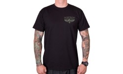 T-Shirt BLACK HEART Blue Chopper - Czarny
