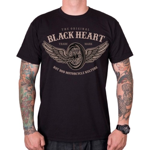 Koszulka BLACK HEART Wings - Czarny