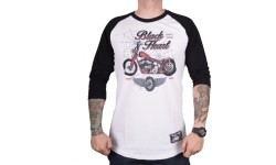 Koszulka z długim rękawem BLACK HEART Red Baron Chopper - Biały