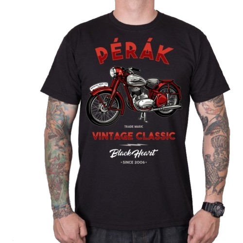 Koszulka BLACK HEART Pérák - Czarny