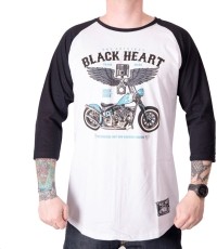 Koszulka z długim rękawem BLACK HEART Blue Chopper RG - Biały