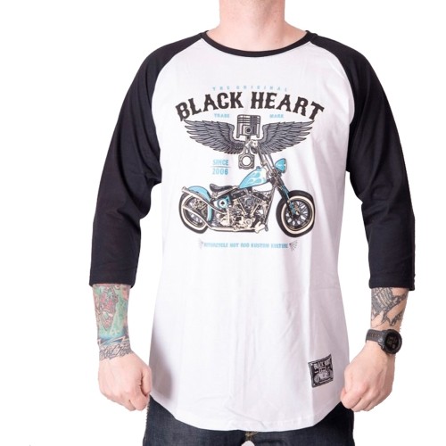 Koszulka z długim rękawem BLACK HEART Blue Chopper RG - Biały