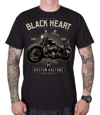 Koszulka BLACK HEART Motorcycle - Czarny