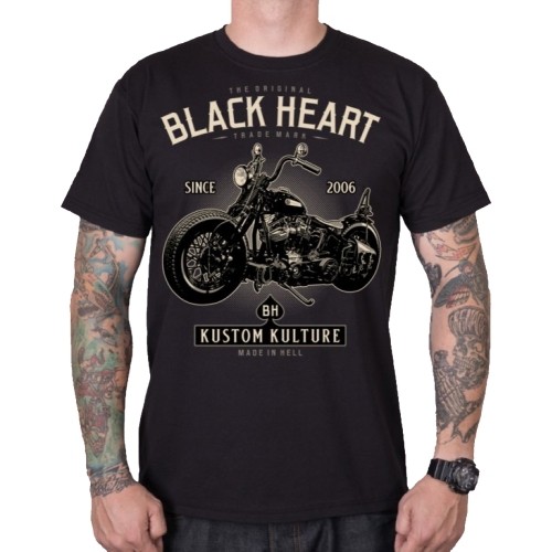 Koszulka BLACK HEART Motorcycle - Czarny