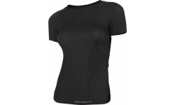 Women’s Short-Sleeved T-Shirt Brubeck Active Wool - Śliwkowy