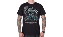 T-Shirt BLACK HEART Blue Bobber - Czarny