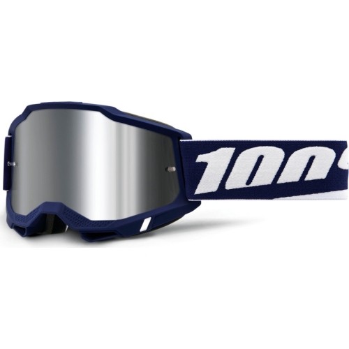 Gogle motocrossowe 100% Accuri 2 Mirror - Mifflin ciemnoniebieski, lustrzane plexi