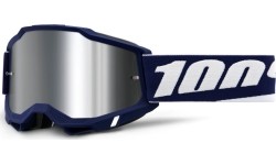 Motocross Goggles 100% Accuri 2 Mirror - Mifflin tmavě modrá, zrcadlové plexi