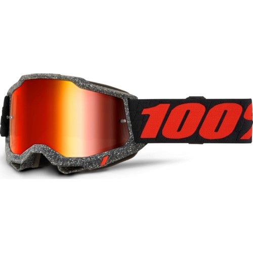 Gogle motocrossowe 100% Accuri 2 Mirror - Huaraki czarny, lustrzane plexi