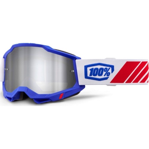Gogle motocrossowe 100% Accuri 2 Mirror - Kolby niebieski, lustrzana pleksa