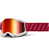 Gogle motocrossowe 100% Accuri 2 Mirror - Redline czerwony, lustrzana pleksa