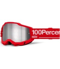 Gogle motocrossowe 100% Accuri 2 Mirror - Wolg czerwony, lustrzana pleksa