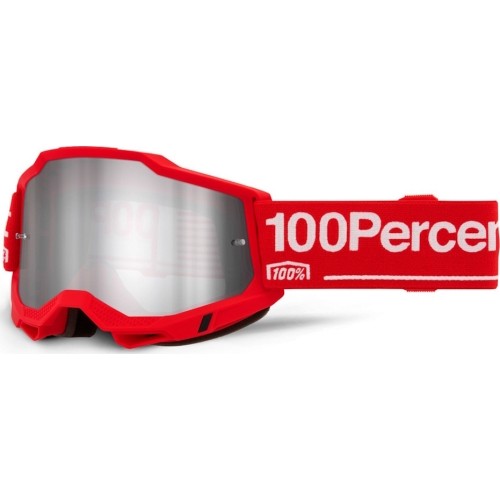 Gogle motocrossowe 100% Accuri 2 Mirror - Wolg czerwony, lustrzana pleksa