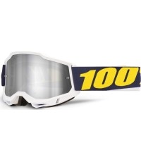 Gogle motocrossowe 100% Accuri 2 Mirror - Torc biały, lustrzana pleksa