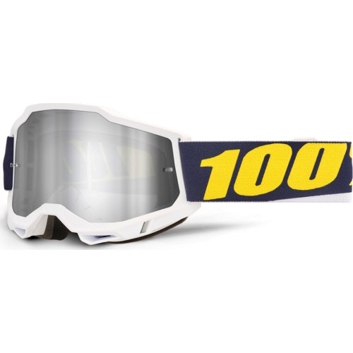 Gogle motocrossowe 100% Accuri 2 Mirror - Torc biały, lustrzana pleksa