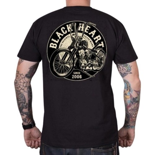 T-Shirt BLACK HEART Chopper King - Czarny