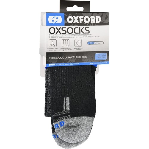 Skarpety Oxford Coolmax Oxsocks szaro-czarno-niebieskie